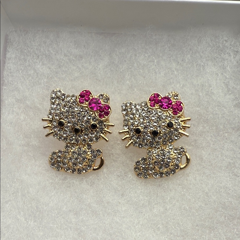 Hello Kitty Rhinestone Earrings